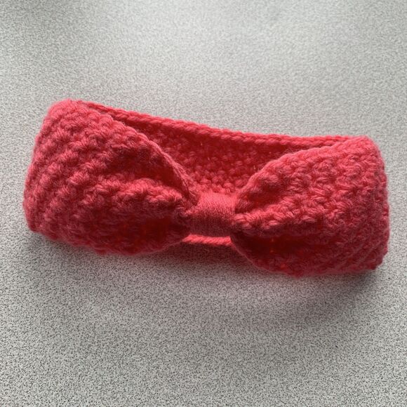 New Hand Crochet Baby Hat Headband And Booties Set Dk Pink 0-3 Months - Picture 5 of 10